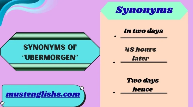 Synonyms of “Übermorgen”