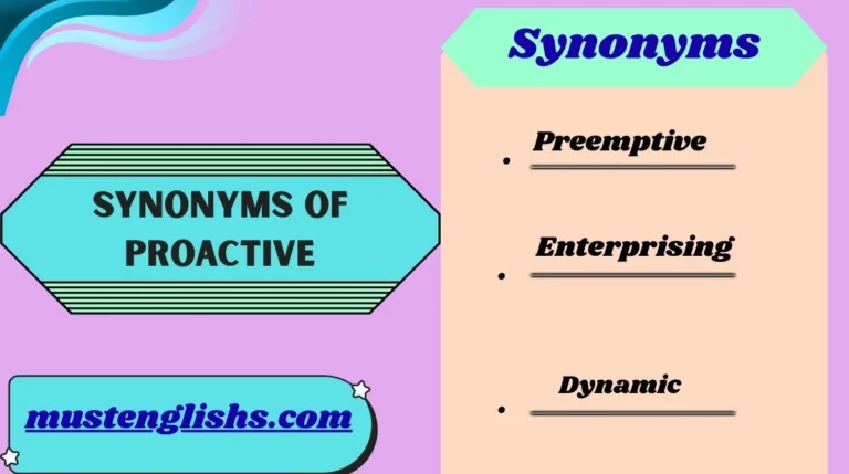 Synonyms of Proactive