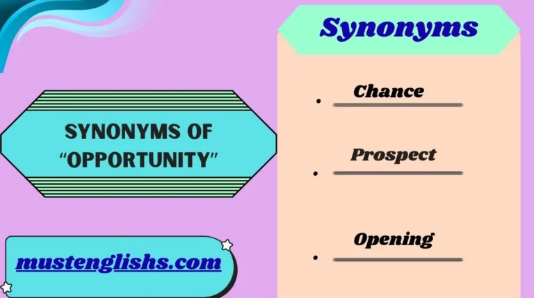Synonyms of “Opportunity”