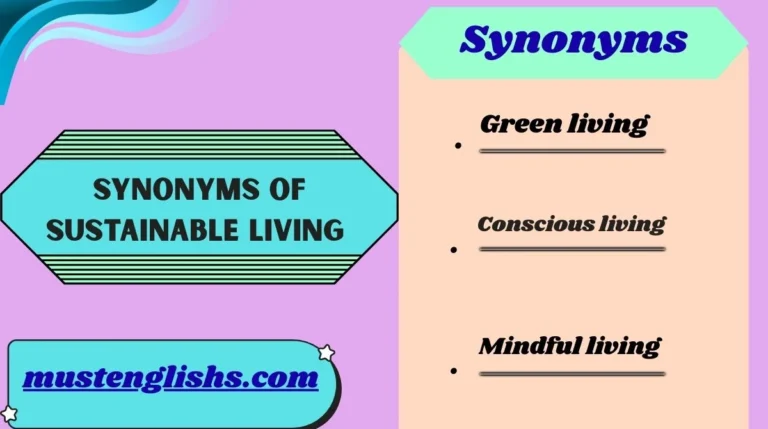Synonyms of Sustainable Living