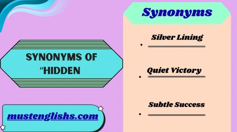Synonyms of “Hidden