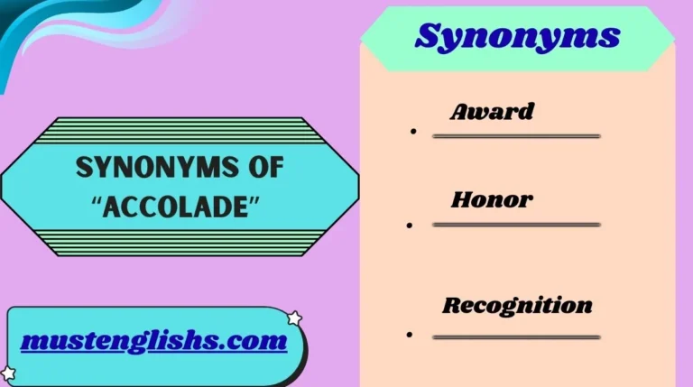 Synonyms of “Accolade”