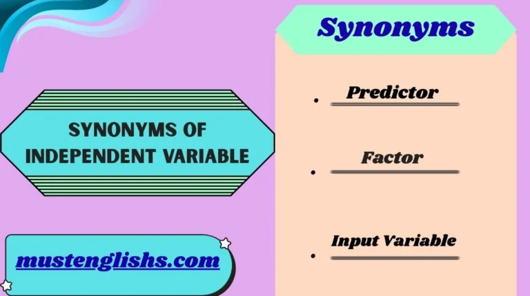 Synonyms of Independent Variable