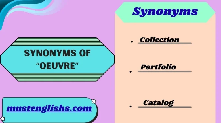 Synonyms of “Oeuvre”