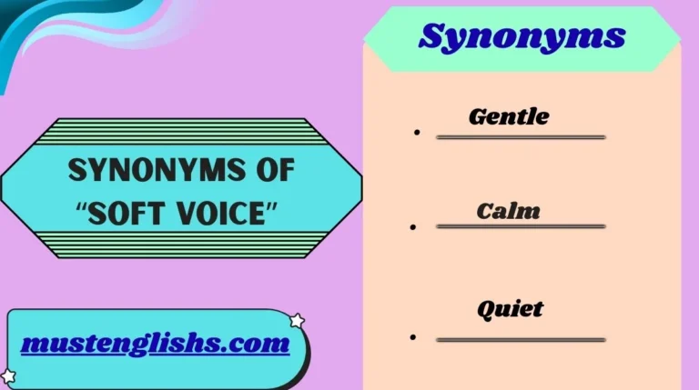 Synonyms of “Soft Voice”