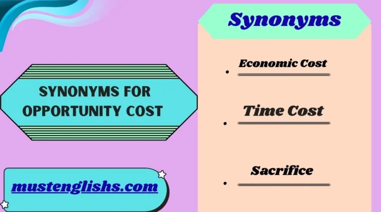 Synonyms for Opportunity Cost