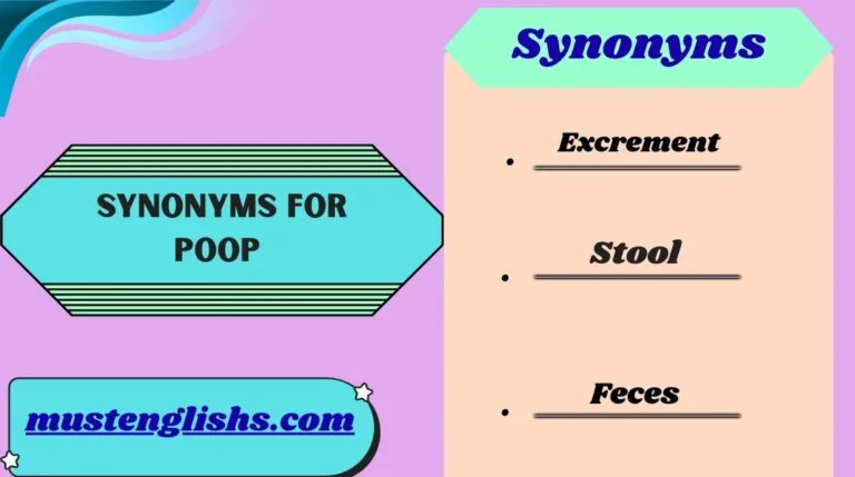 Synonyms for Poop