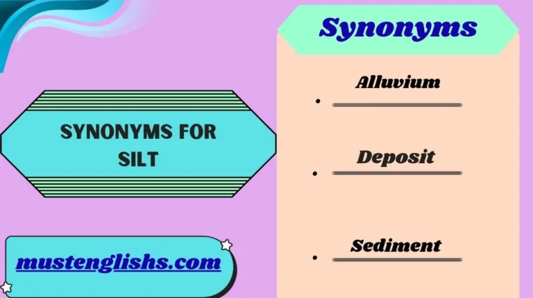 Synonyms for Silt